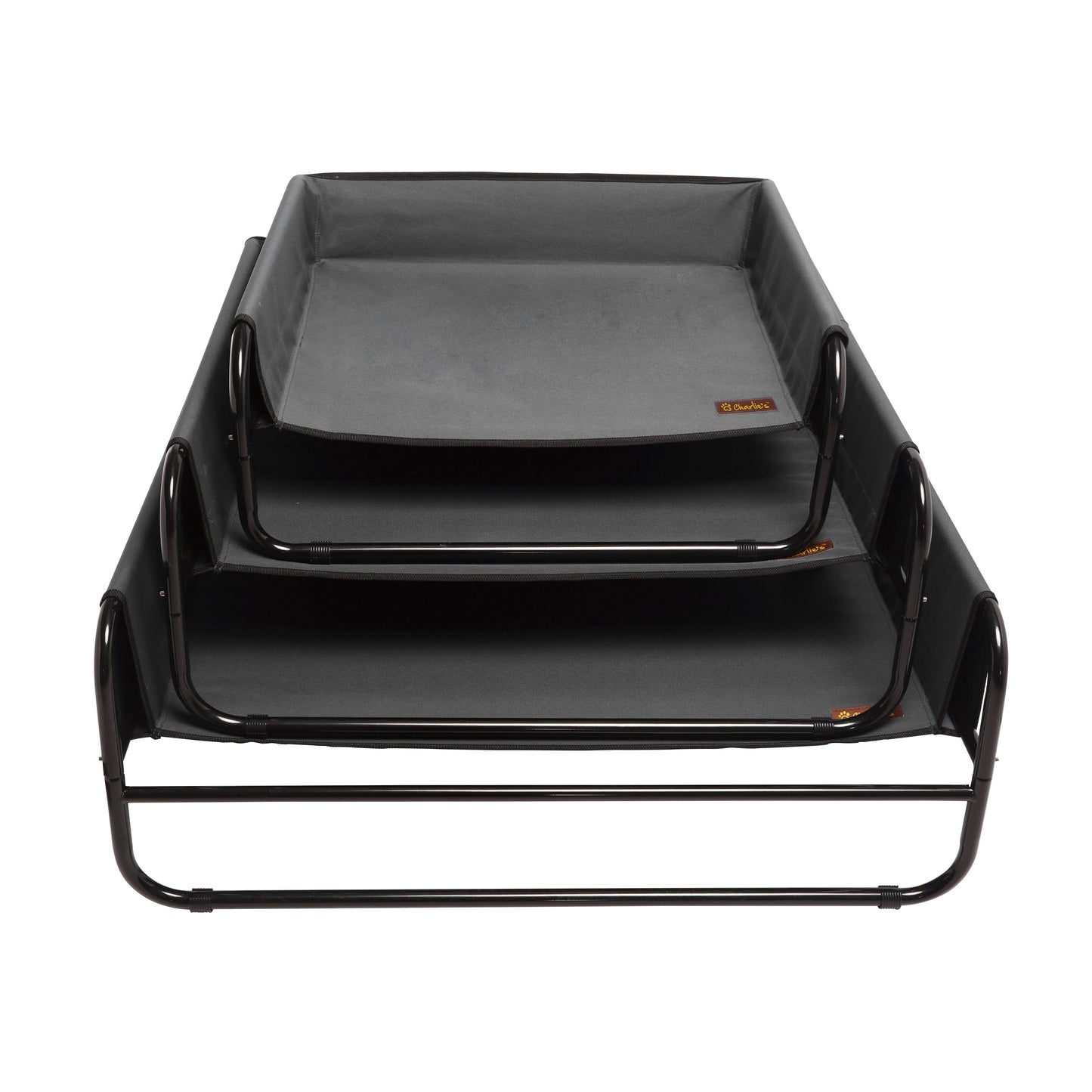 High Walled Outdoor Trampoline Pet Bed Cot - Black Charlie's Pet Products