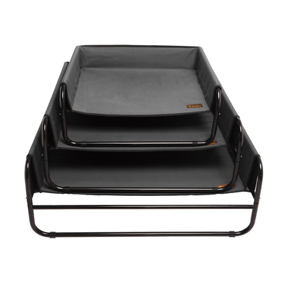 High Walled Outdoor Trampoline Pet Bed Cot - Black Charlie's Pet Products