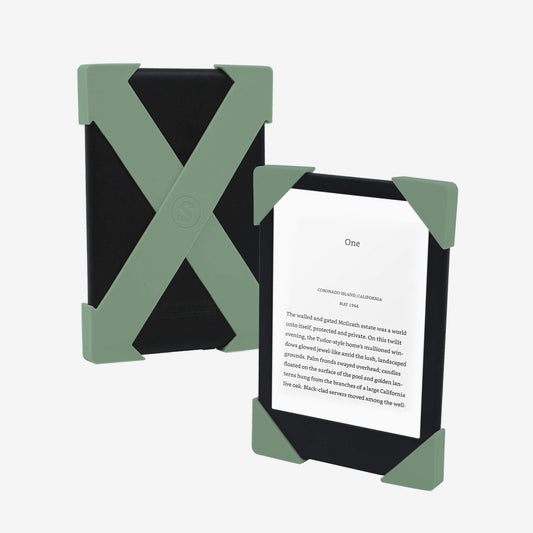Sage Green Kindle Straps - Set of Two | eReaders best companion for a comfy, secure grip that makes reading anywhere drop-free! - Buy Kindle Accessories Direct